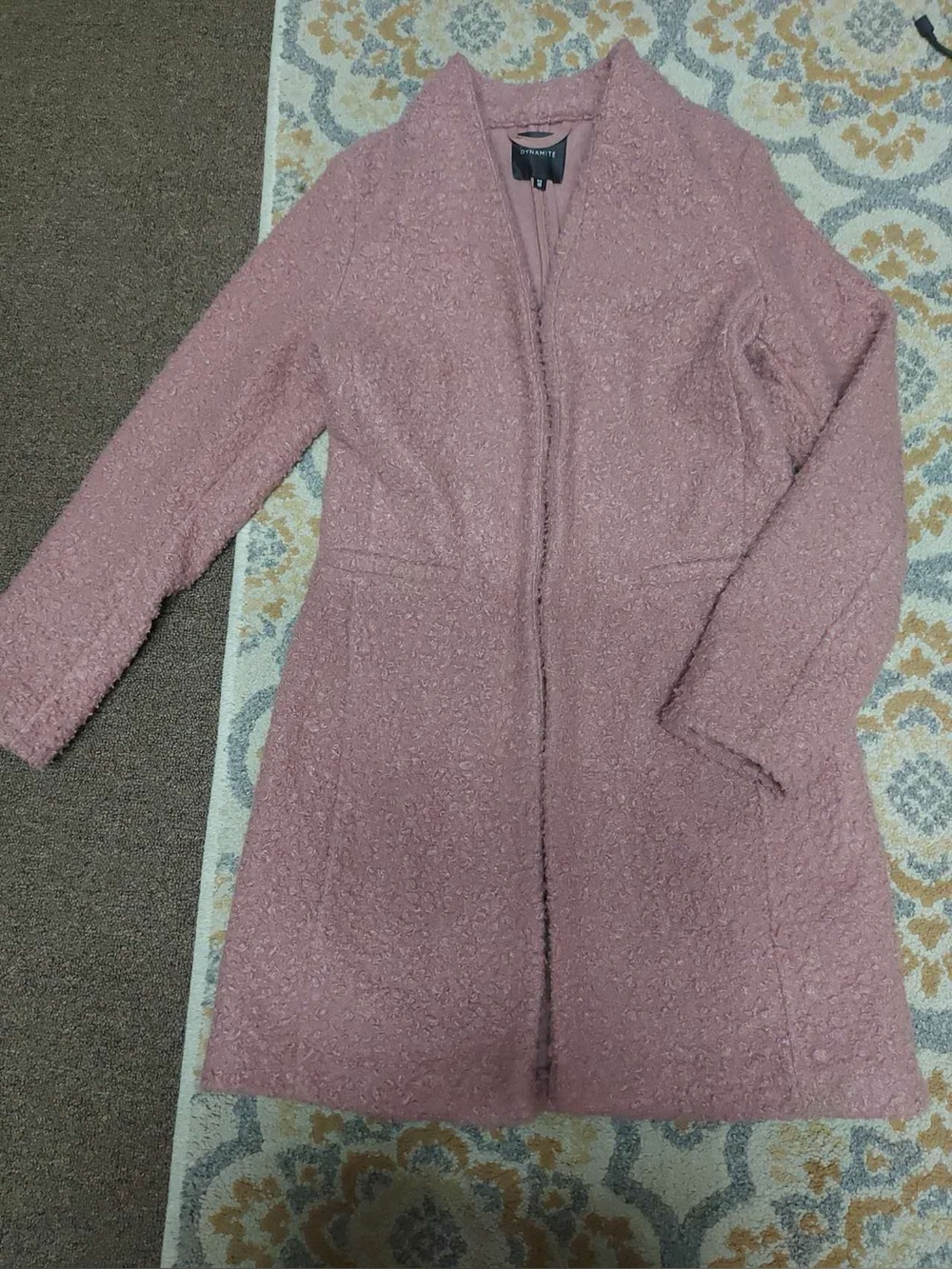 Dynamite pink fuzzy coat